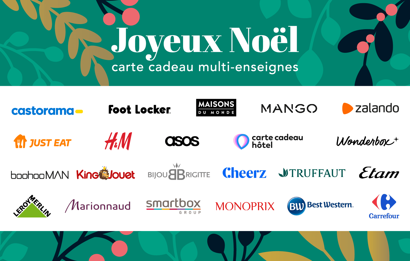 Carte cadeau Joyeux Noël